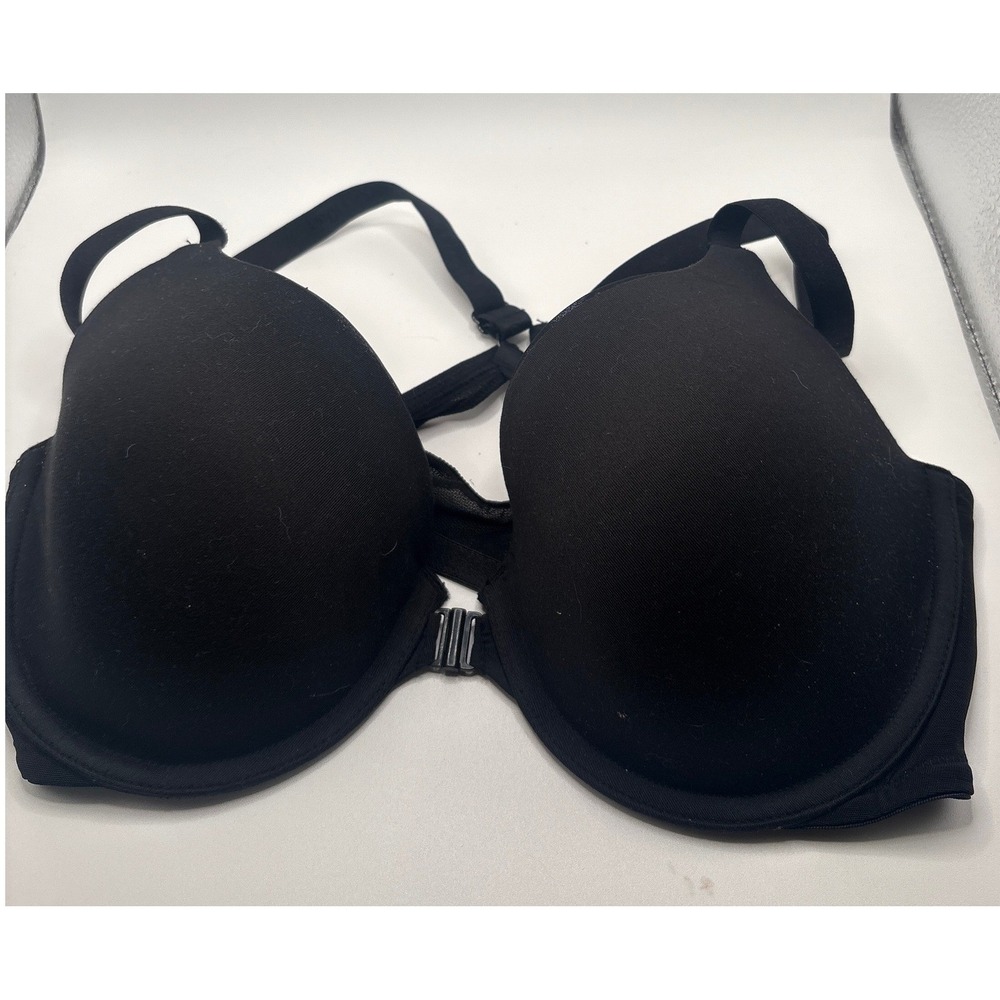 NWOT Calvin Klein T-Shirt Bra 34D Black Front Closure Racerback Underwire